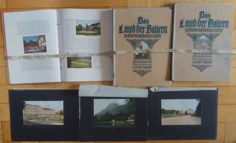 Hrsg. Ganghofer , Ludwig     Das Land der Bayern in Farbenphotographie - 2 Bände  ( kein Reprint ! )  