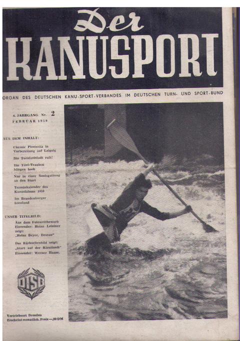 Hrsg.  Sektion Kanu der DDR    Der Kanusport 1959 Einzelheftverkauf möglich - siehe Beschreibung!    