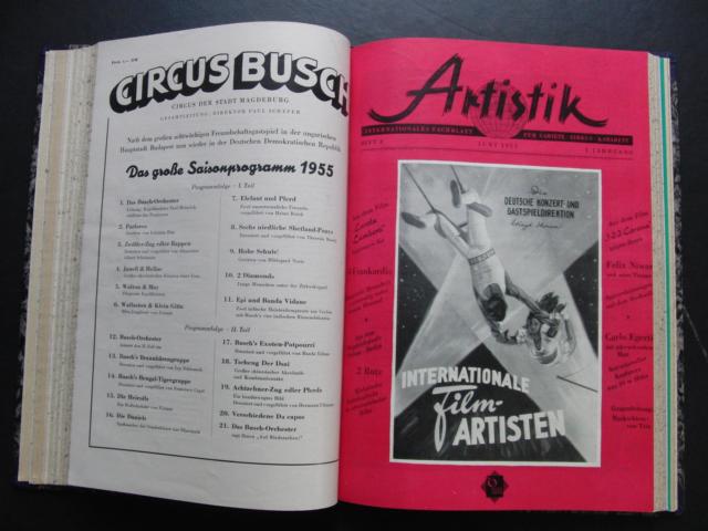 Hrsg. ohne Angaben   Artistik - Internationales Fachblatt für Variete, Zirkus, Kabarett -1. Jahrgang - vollständig  