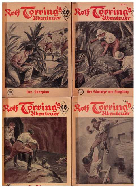 Warren , Hans   Warren , Hans  : 4 Hefte  Rolf Torring `s  Abenteuer :  " Der  Vampir " + " Der  Pilger " + " Der  Schwarze von Hongkong" + " Der  Scorpion  " Einzelverkauf möglich,siehe Beschreibung! 