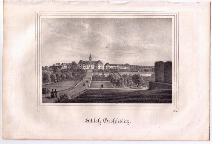 Lithographie aus "Saxonia",     Schloß Großsedlitz  