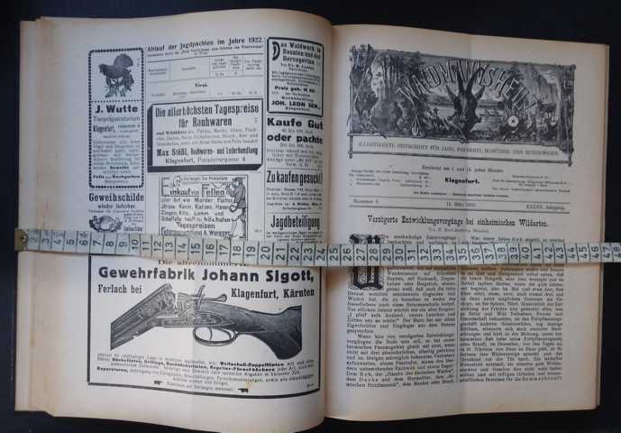 Hrsg. Leon , Friedrich   Waidmannsheil  - Illustrierte Zeitschrift für Jagd , Fischerei , Schützen - und Hundewesen 1922  
