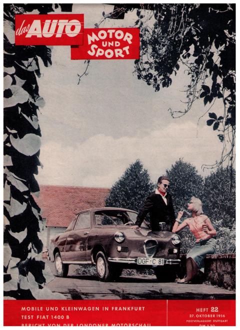 Hrsg. Pietsch , Paul und Dietrich - Troelch , Ernst   Das Auto - Motor und Sport  -  Heft  22  vom 27. Oktober 1956    
