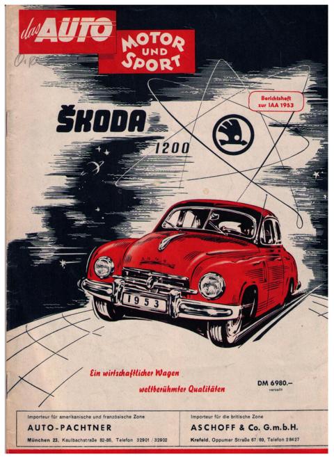 Hrsg. Pietsch , Paul und Dietrich - Troelch , Ernst   Das Auto - Motor und Sport  -  Heft  7 vom 1. April 1953    