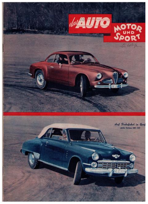 Hrsg. Pietsch, Paul und Dietrich - Troelch, Ernst   Das Auto - Motor und Sport  -  Heft 8 vom  12. April 1952   