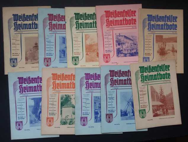 Hrsg.  Rat des Kreises   Weißenfelser Heimatbote - 1 Jahrgang 1955 -   9 ( Januar,Februar , September  + Oktober fehlen ) von 12 Heften - Einzelheftverkauf möglich  