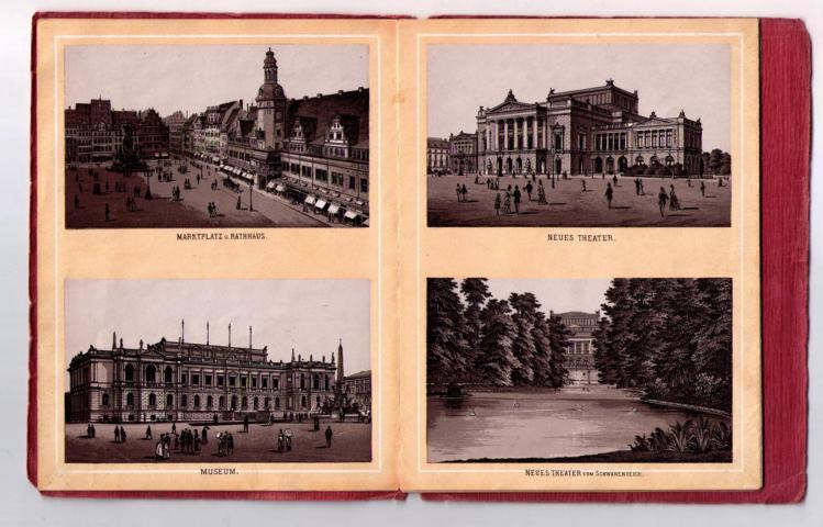 ohne Autor   Leporello  Album von  Leipzig  mit 18 Abbildungen  