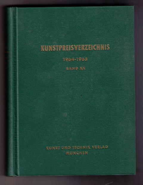 Hrsg.  ohne     Kunstpreisverzeichnis  1964 -1965   