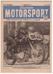 Hrsg. Deutscher Motorsport - Verband der DDR     Illustrierter Motorsport  - 1. August   - Heft 1953 , Nr. 14 ,  