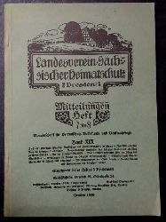 Hrsg. Landesverein Schsischer Heimatschutz    Heft 7 und 8 Band  des Jahrganges XIX - Leipzig  