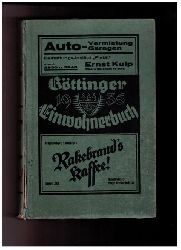 Hrsg. Gttinger Einwohnerbuch Louis Hofer   Gttinger  Einwohnerbuch und Einwohner-Verzeichnis des Landkreise Gttingen 1936   ( Adrebuch )  
