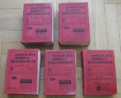 Hrsg. Verlag Paul August Hoffmann    Deutsches Bundestelefonbuch 1965 - 5 Bnde, vollstndig mit  insgesamt rund 10200 Seiten  !! 