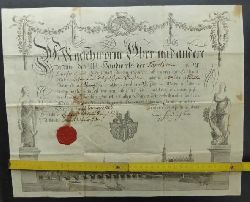 ohne Autor   Meister des lblichen  Handwerks der Tapetzier   ( orginaler  Tapezierer -   Meisterbrief von 1806 )  