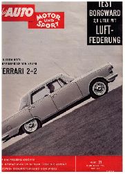 Hrsg. Pietsch , Paul und Dietrich - Troelch , Ernst   Das Auto - Motor und Sport  -  Heft 21  von 1960    