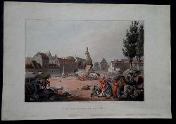 Hrsg. Bowyer    View of the Grimma suburb Leipsic  - Plnderung der Toten nach fanzsischen Rckzug aus Leipzig 1813   