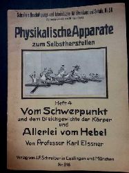 Hrsg. Brethfeld, M - Elssner,Karl   Vom Schwerpunkt und dem Gleichgewicht der Krper und dem Allerlei vom Hebel  