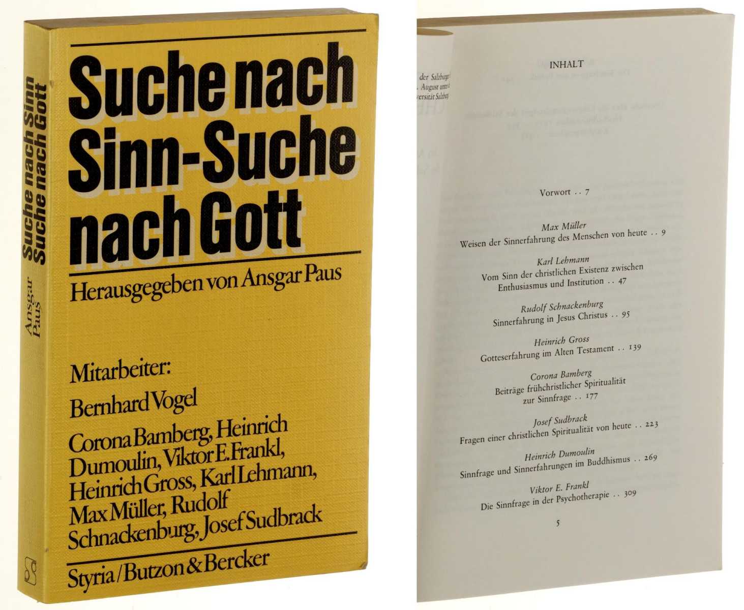   Suche nach Sinn - Suche nach Gott. Hrsg. von Ansgar Paus. 