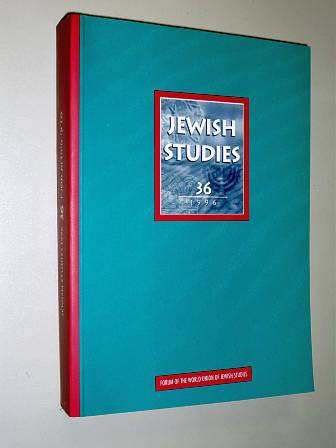   Jewish Studies. Vol. 36 (1996). Ed.: Ron Margolin. 