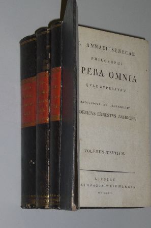 Seneca, L. Annaeus:  Opera omnia, quae supersunt. Recogn. et illustr. Fridericus Ernestus Ruhkopf. 