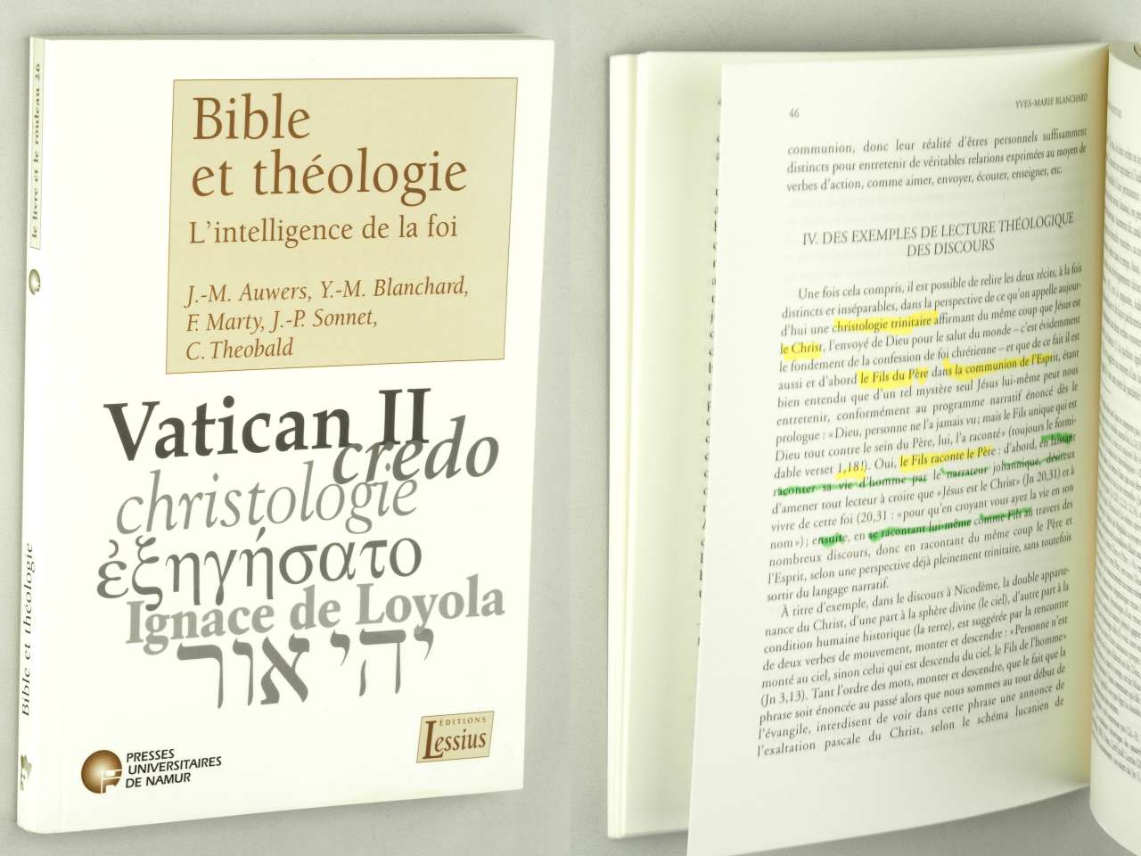 Mies. Françoise (éd.):  Bible et théologie. Ll'intelligence de la foi. 