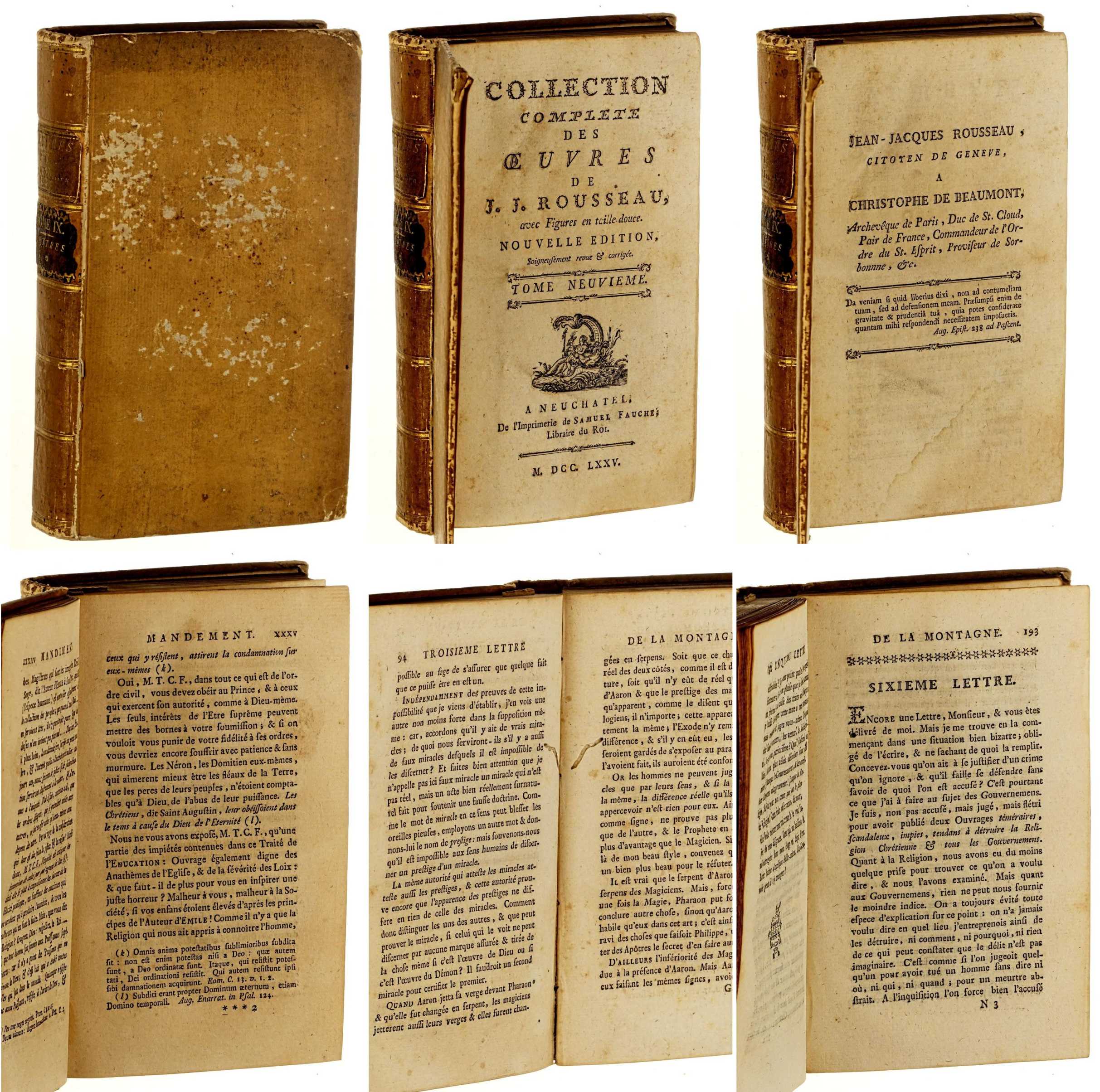 Rousseau, Jean-Jacques:  Collection complète des oeuvres de J. J. Rousseau. Tome [9] neuvième (Émile ou de l'éducation; 3me et 4me partie). 
