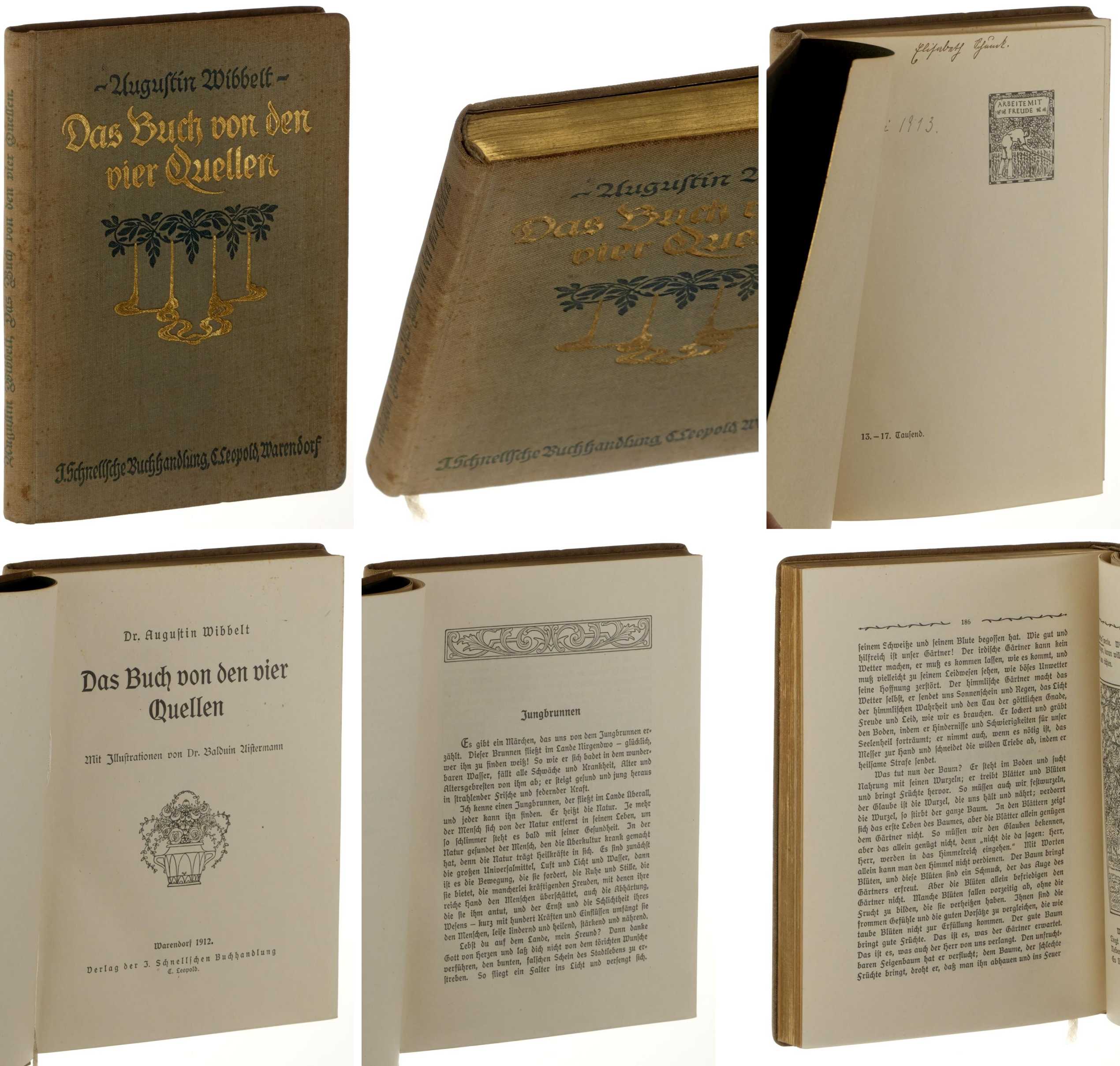 Wibbelt, Augustin:  Das Buch von den vier Quellen. Mit Illustr. von Balduin Aistermann. 
