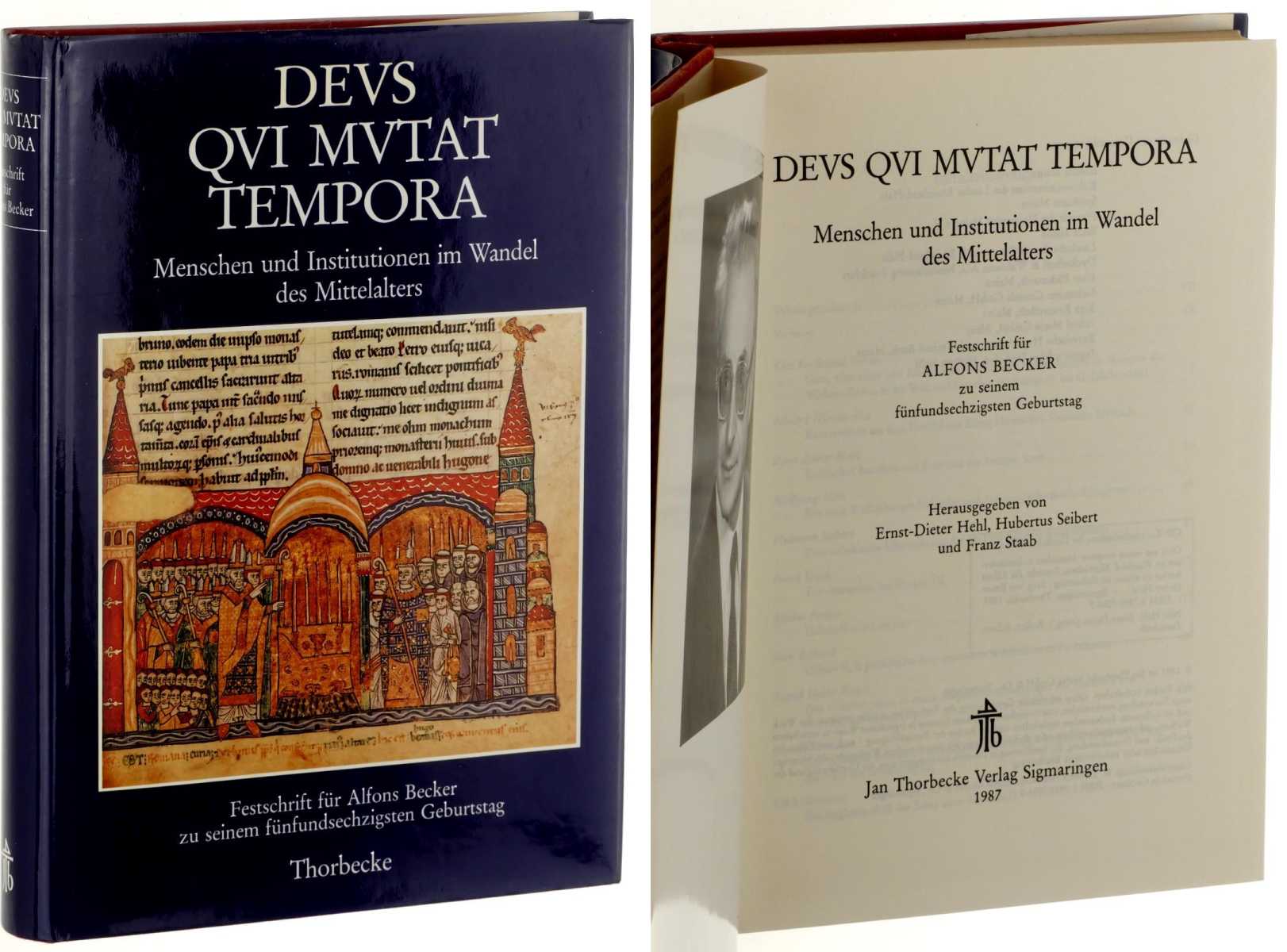   Deus qui mutat tempora. Menschen und Institutionen im Wandel des Mittelalters; Festschrift für Alfons Becker zu seinem 65. Geburtstag. 