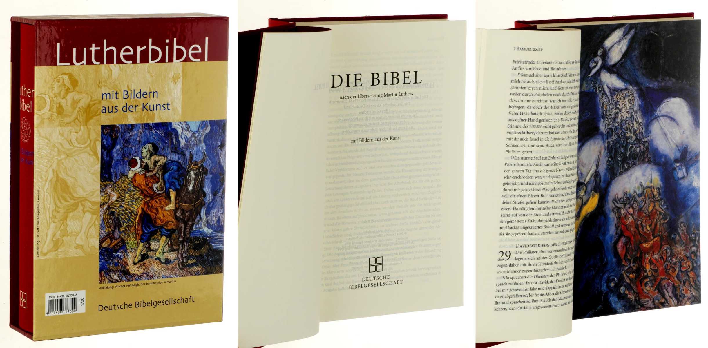 Luther (Übers.):  Die Bibel. nach der Übersetzung Martin Luthers. Mit Bildern aus der Kunst. Bibeltext in der revidierten Fassung von 1984]. [Bibeltext in der revidierten Fassung von 1984]. 