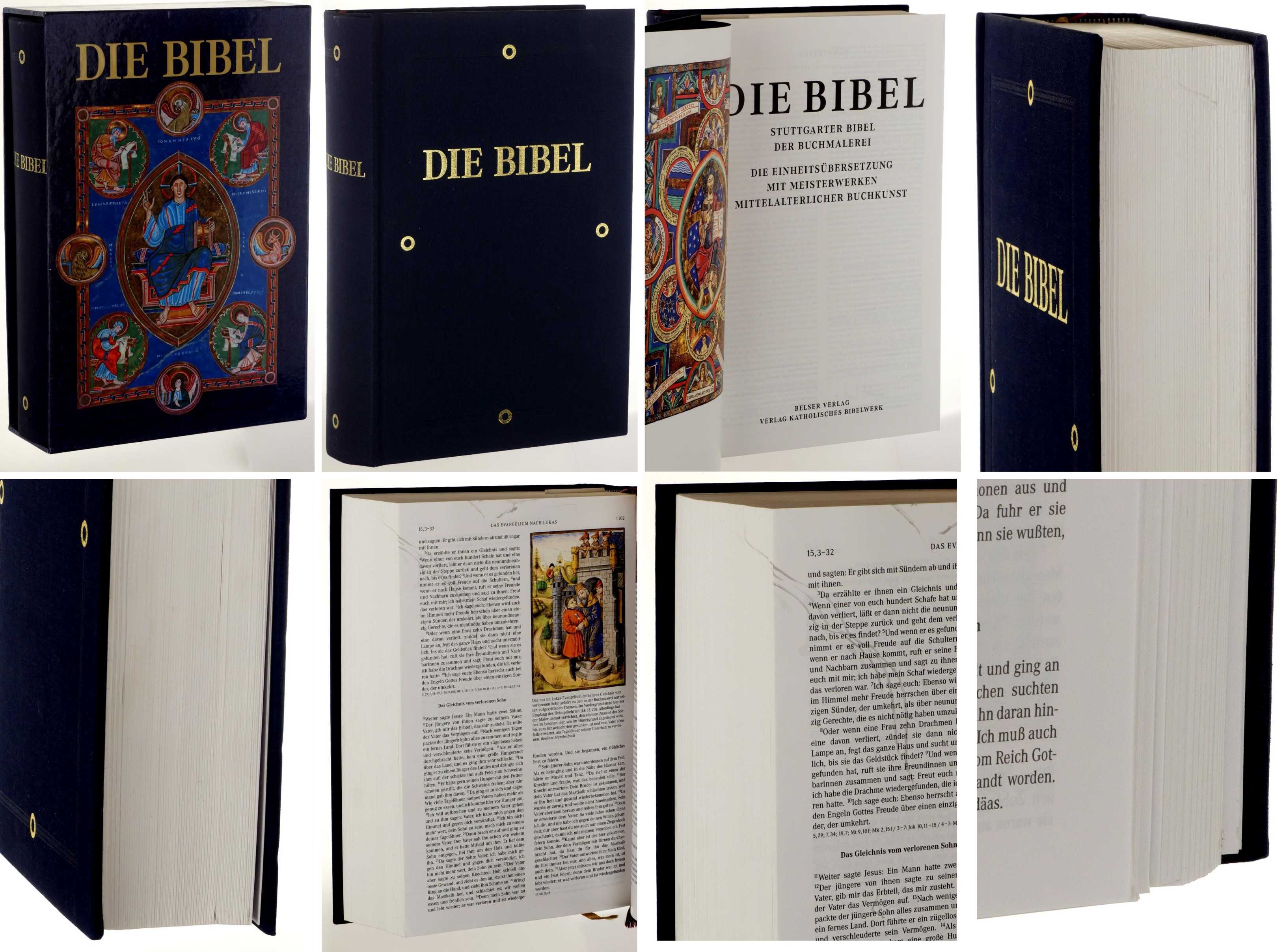   Die Bibel. Stuttgarter Bibel der Buchmalerei. Die Einheitsübersetzung mit Meisterwerken mittelalterlicher Buchkunst. 