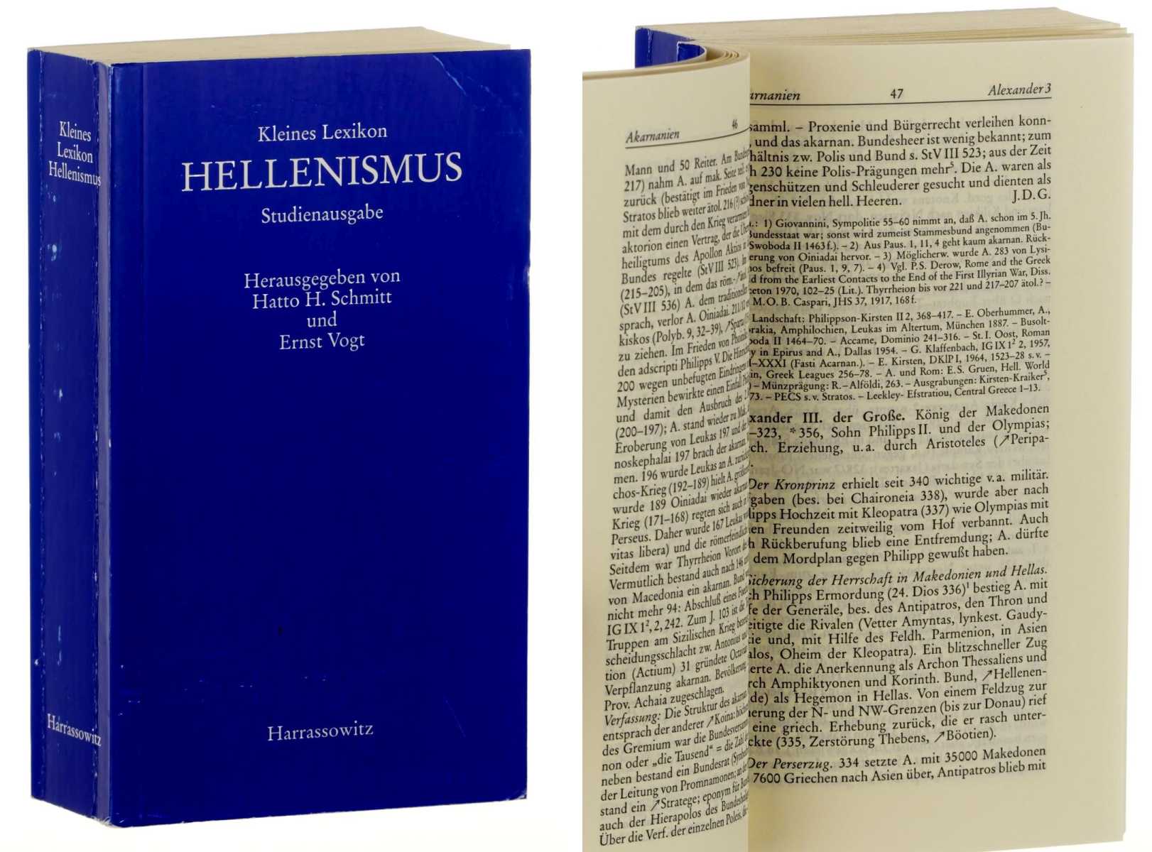 Schmitt, Hatto H und Ernst Vogt (Hg.):  Kleines Lexikon des Hellenismus. 