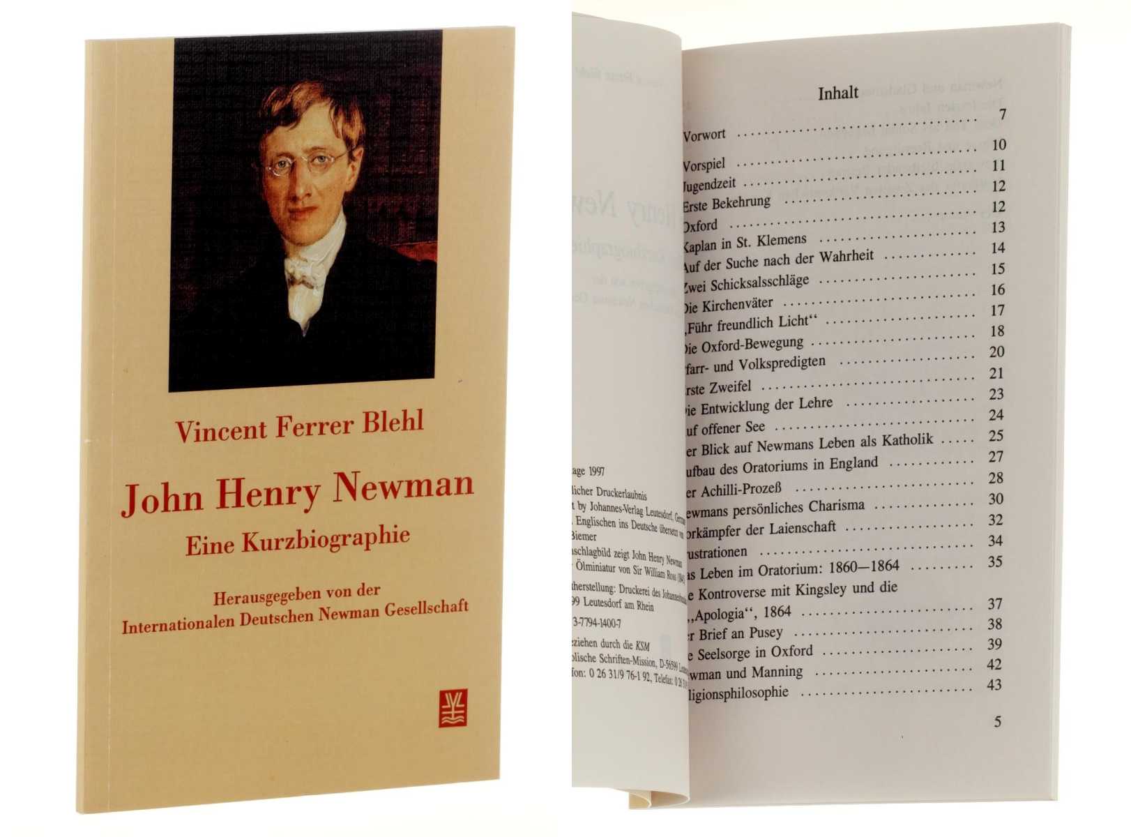 Blehl, Vincent Ferrer:  John Henry Newman. Eine Kurzbiographie. 