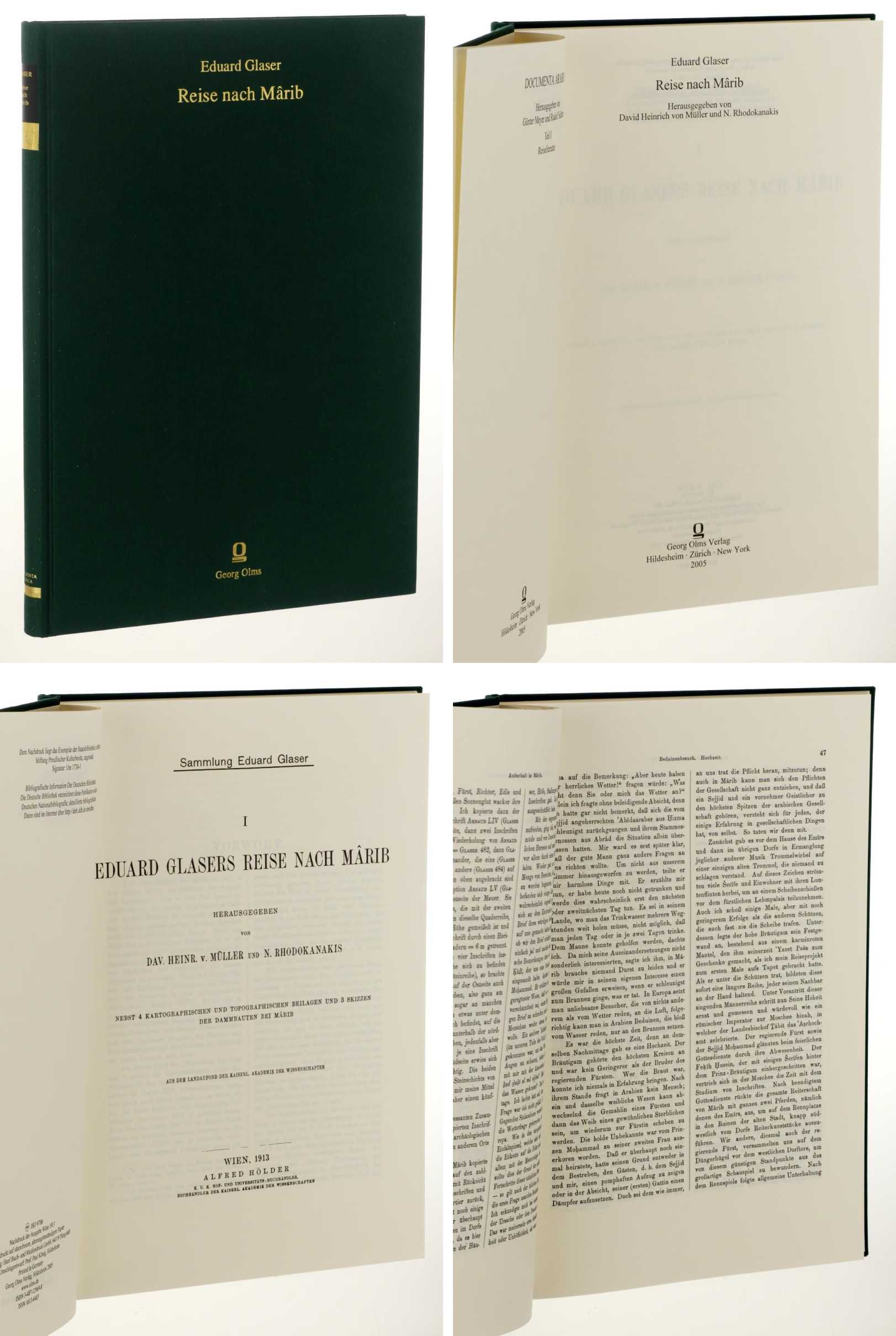 Glaser, Eduard:  Reise nach Mârib. Hrsg.  von David Heinrich von Müller und N. Rhodokanakis. 