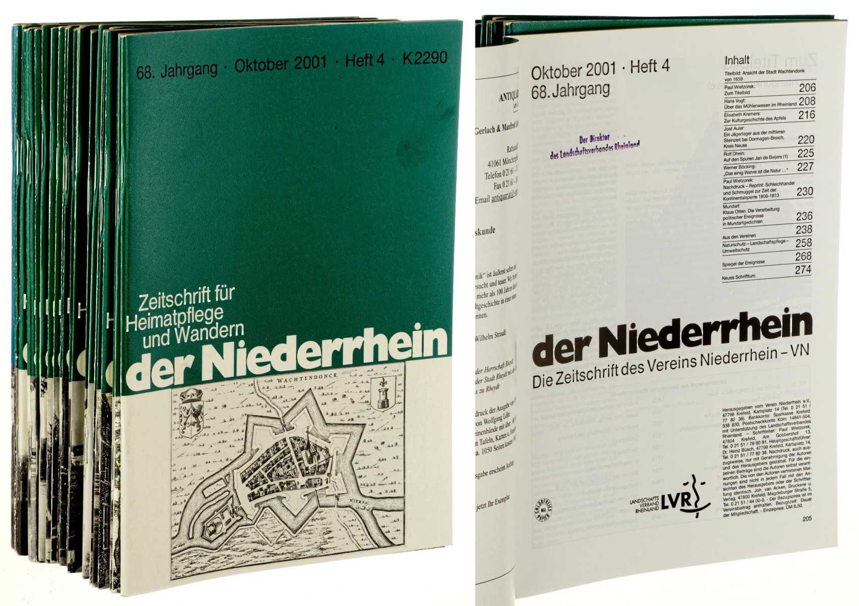   Der Niederrhein. Zeitschrift für Heimatpflege und Wandern. Die Zeitschrift des Vereins Niederrhein - VN (bis 1992: des Vereins Linker Niederrhein - VLN). Hrsg. vom Verein Niederrhein e.V. (bis 1992: Verein Linker Niederrhein). 