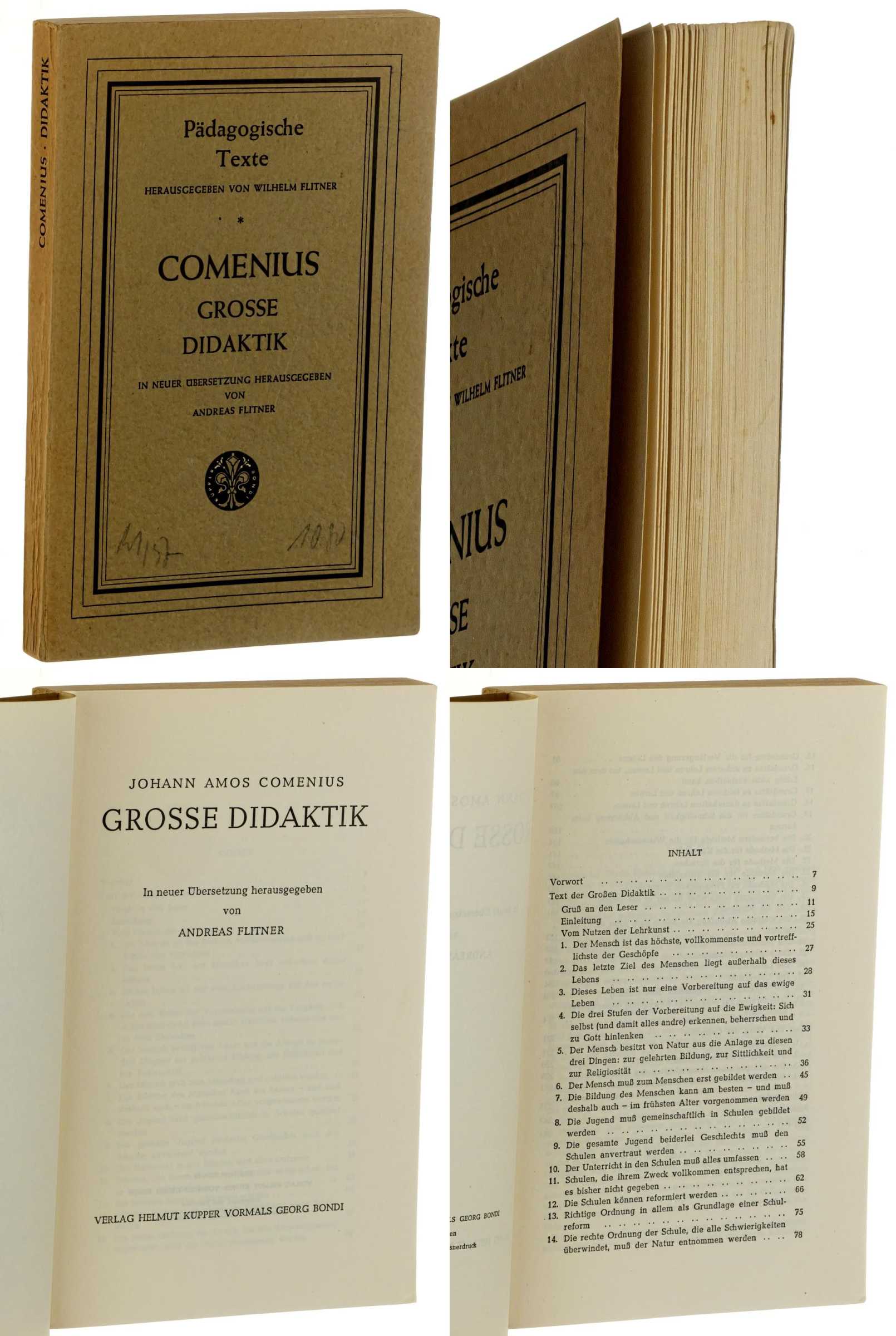 Comenius, Johann Amos:  Große Didaktik. In neuer Übersetzung hrsg. von Anderas Flitner. 