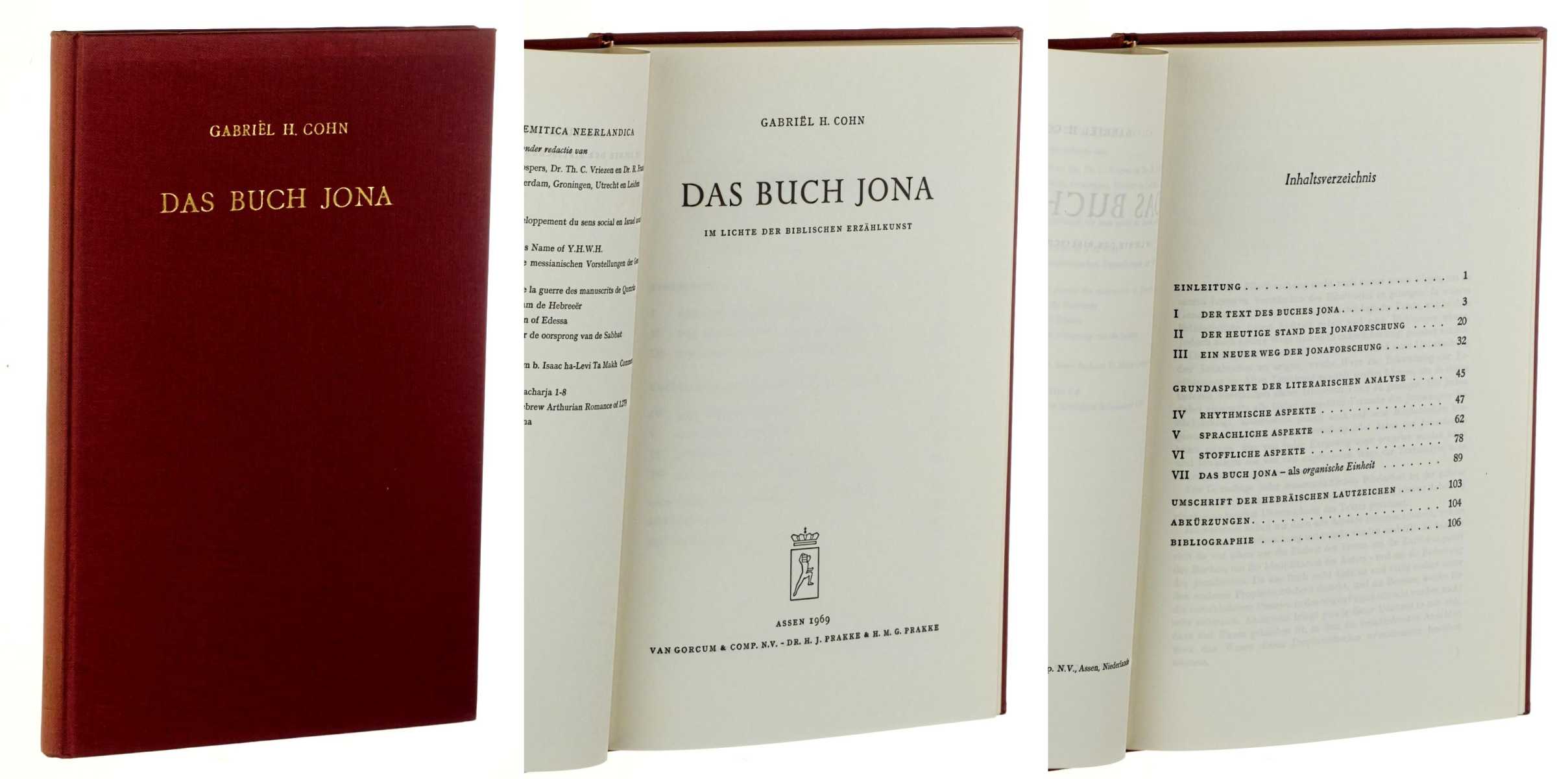 Cohn, Gabriel H.:  Das Buch Jona im Lichte der biblischen Erzählkunst. 