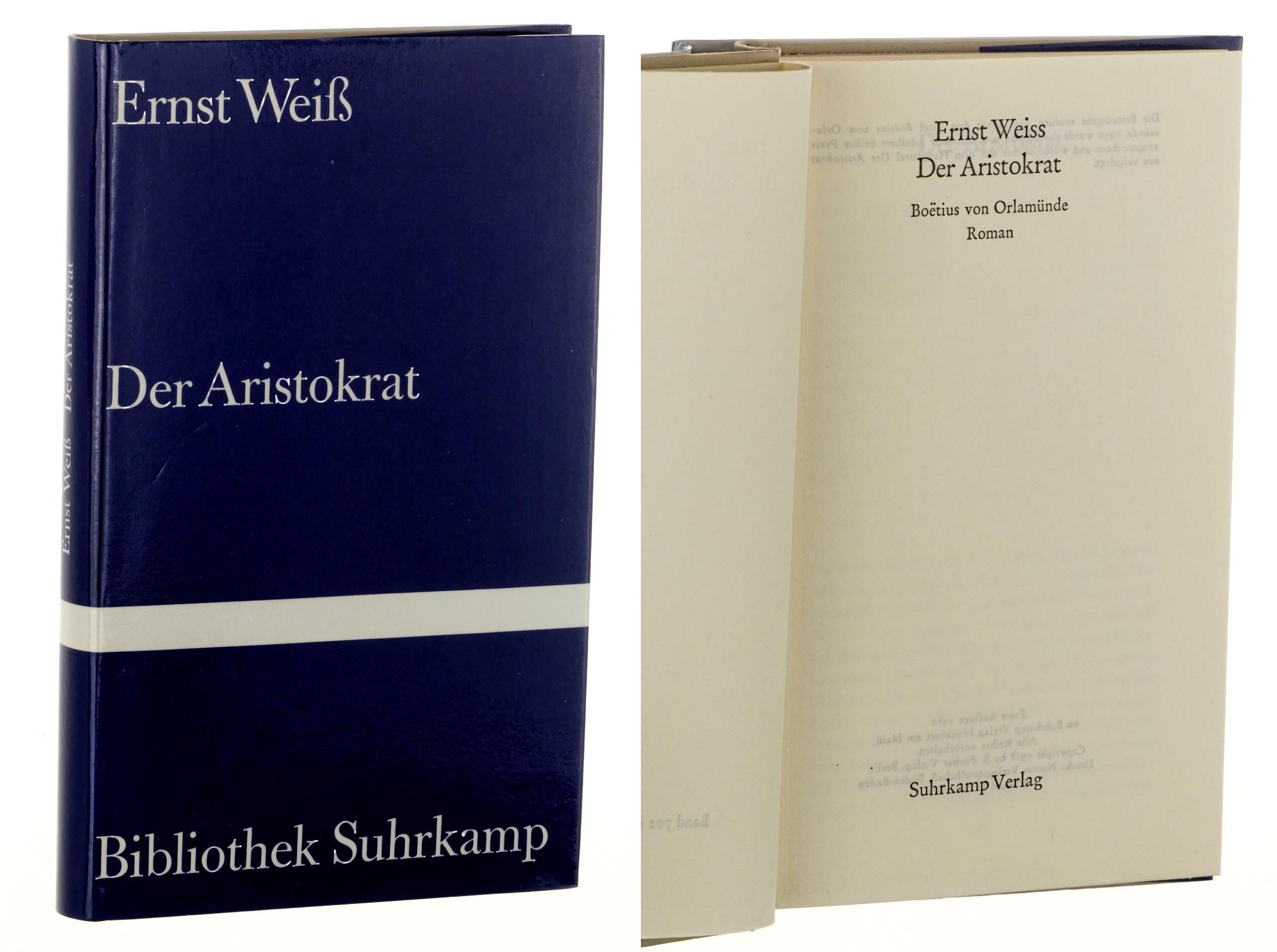 Weiß, Ernst:  Der Aristokrat. Boëtius von Orlanmunde. Roman. 