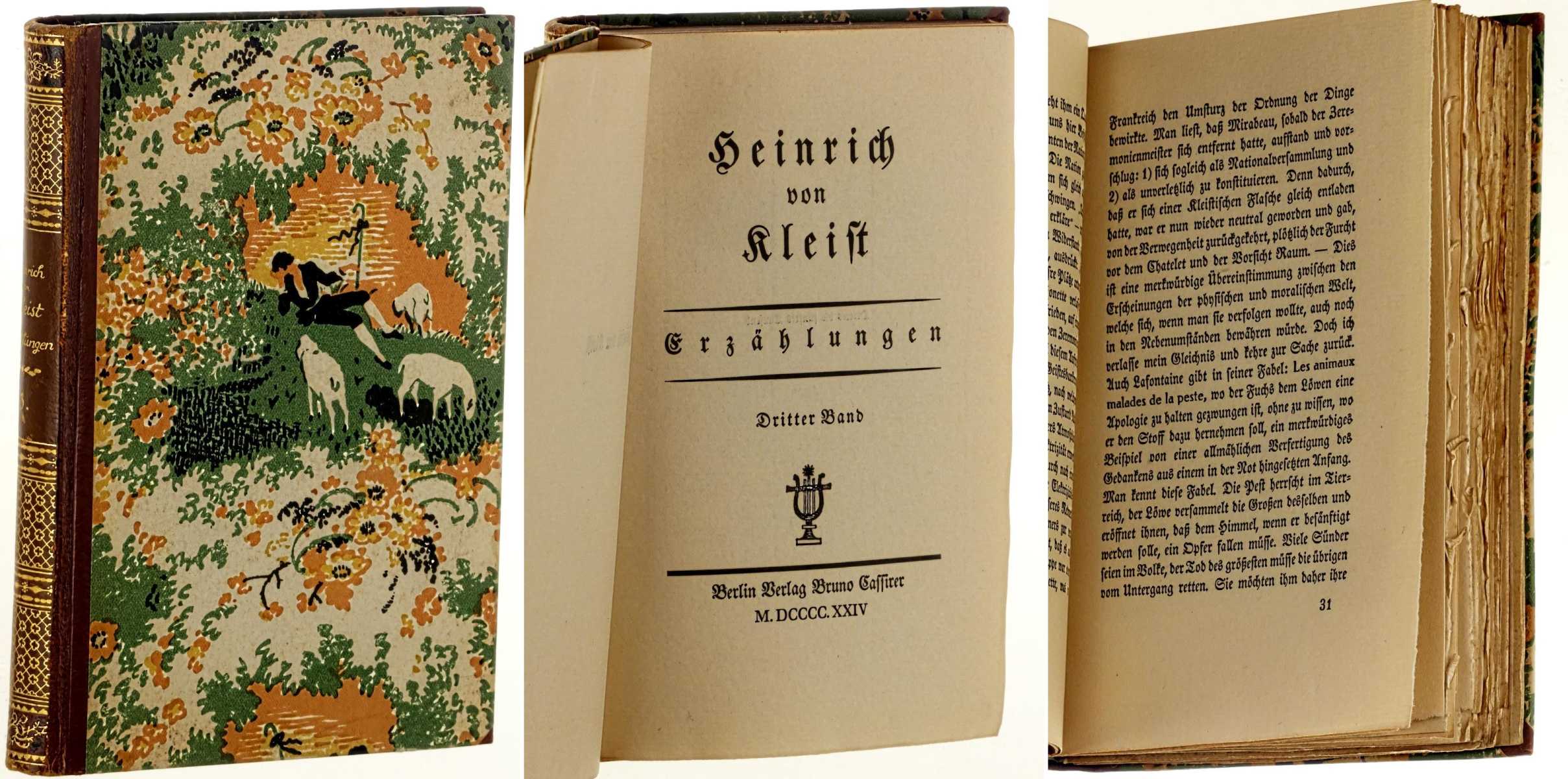 Kleist, Heinrich von:  Erzählungen. Band 3 (von 3 Bänden). 