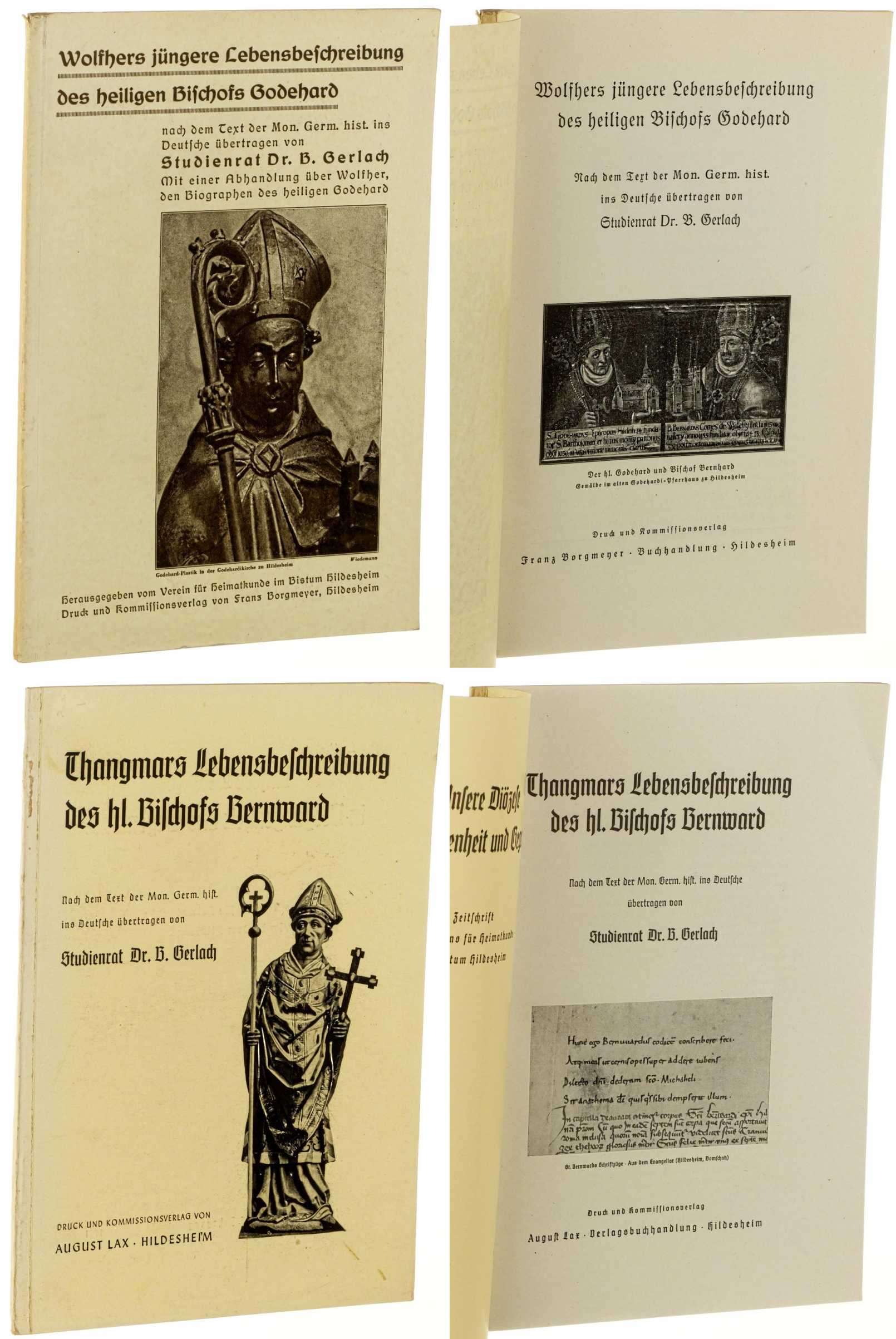 Gerlach, B.:  Wolfhers jüngere Lebensbeschreibung des heiligen Bischofs Godehard. Hrsg. vom Verein für Heimatkunde im Bistum Hildesheim. 