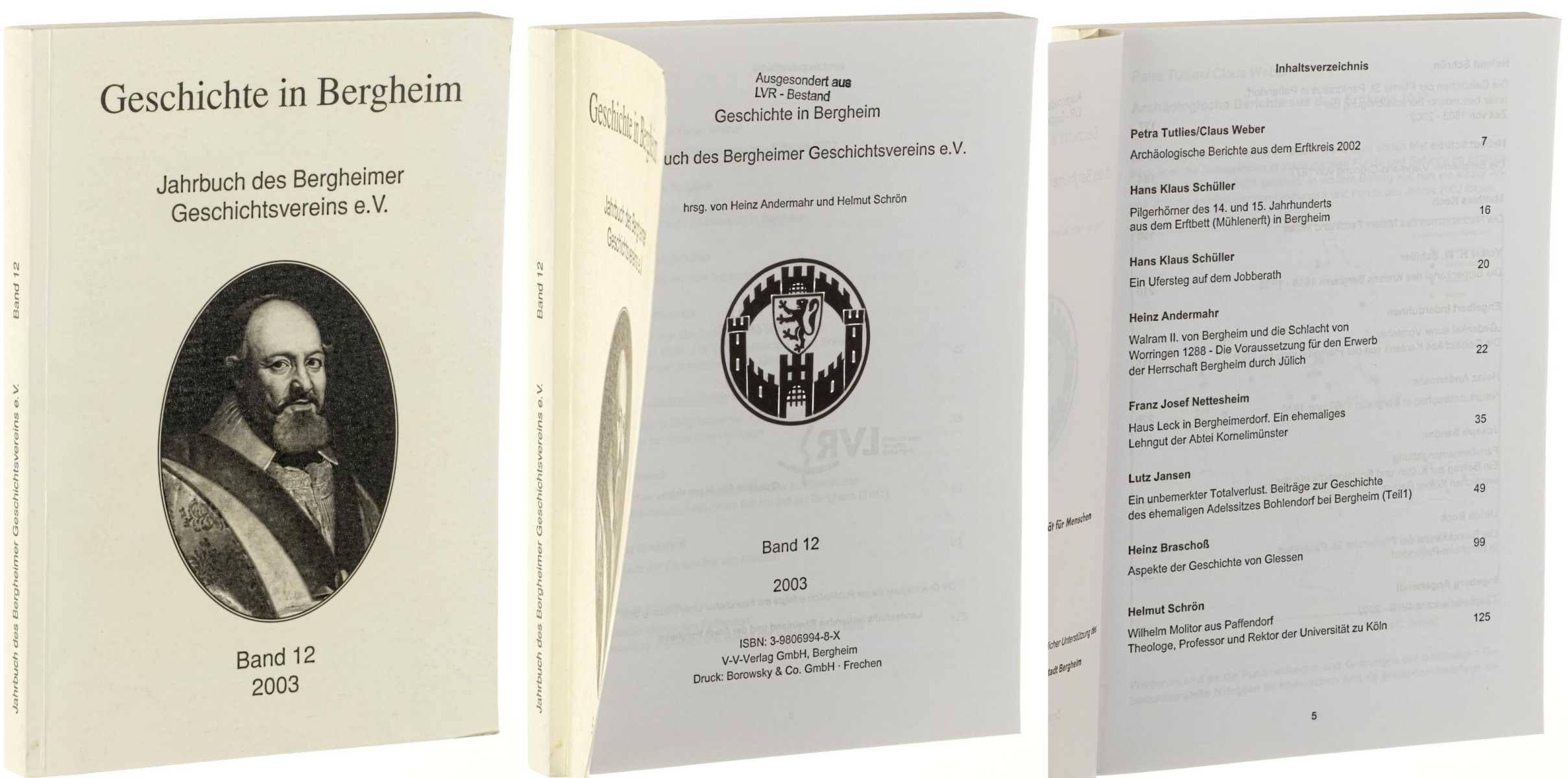   Geschichte in Bergheim. Jahrbuch des Bergheimer Geschichtsvereins e.V. 