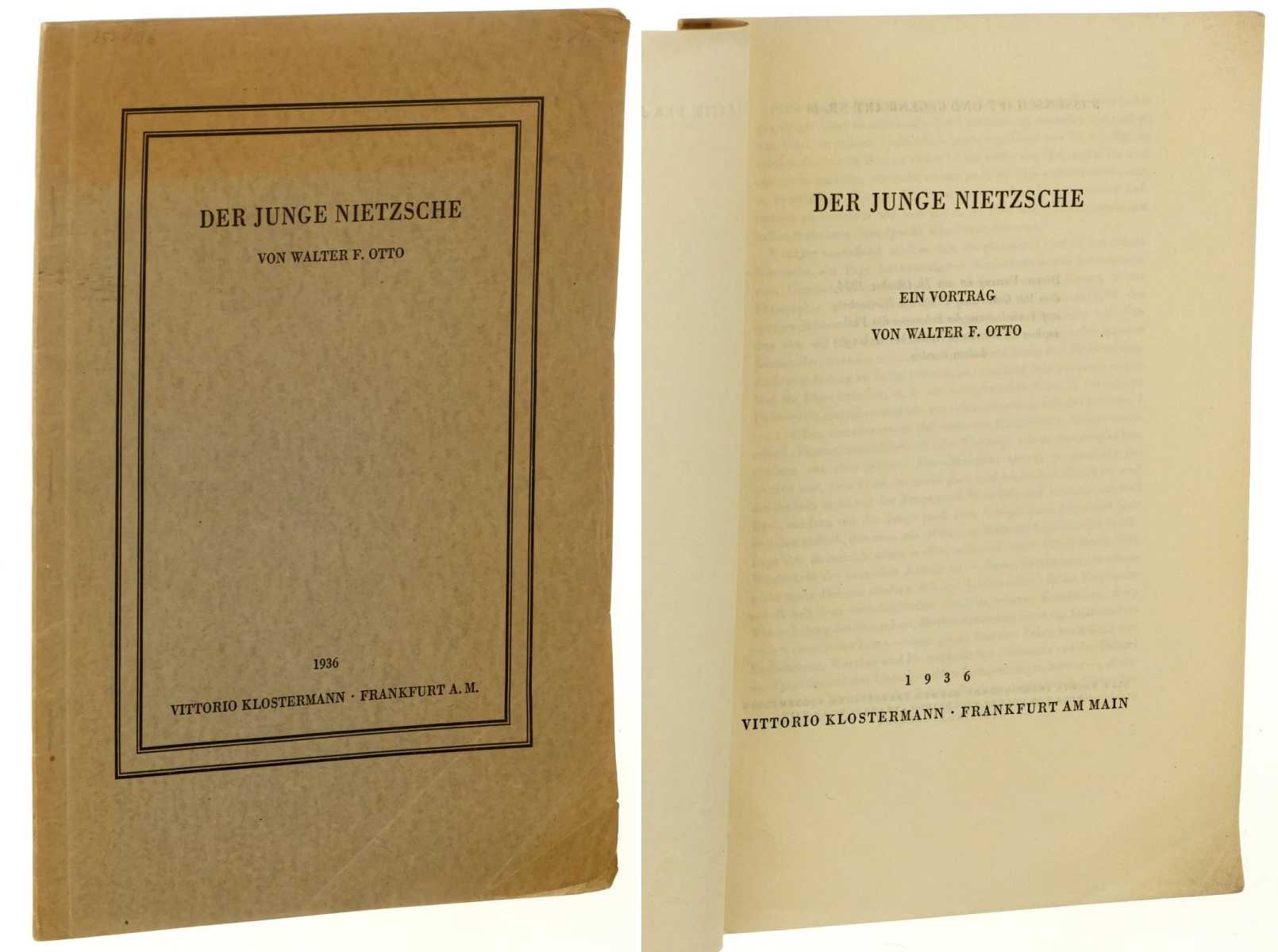 Otto, Walter F.:  Der junge Nietzsche. Ein Vortrag. 