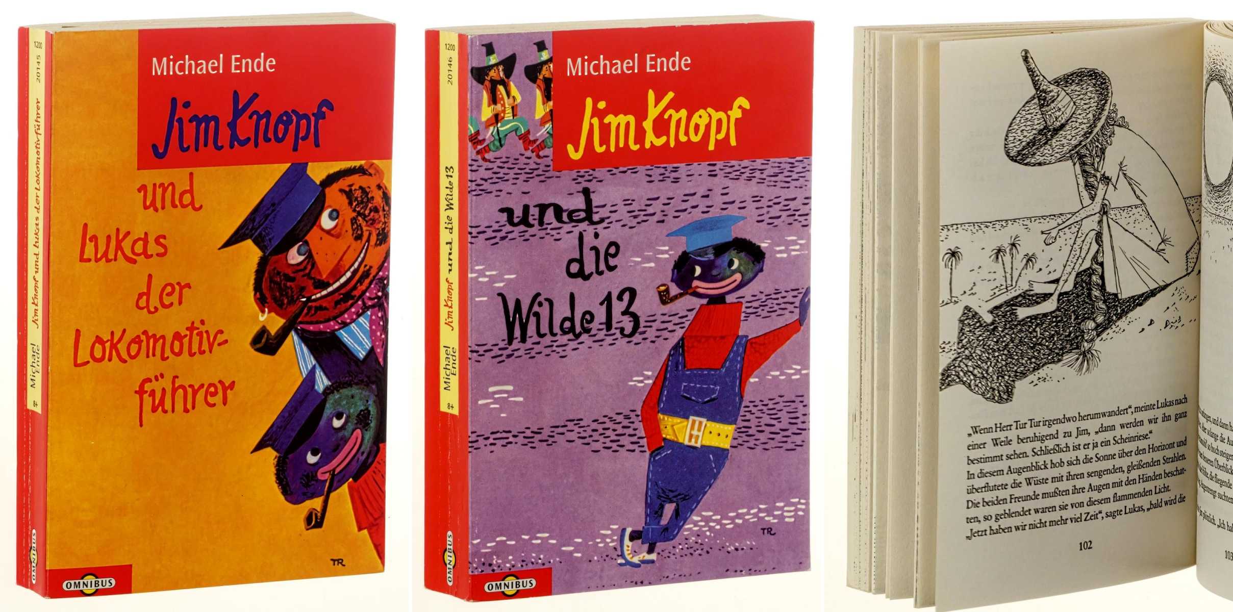 Ende, Michael:  Jim Knopf und Lukas der Lokomotivführer/ Jim Knopf und die Wilde 13. Mit Zeichnungen von F. J. Trip. 
