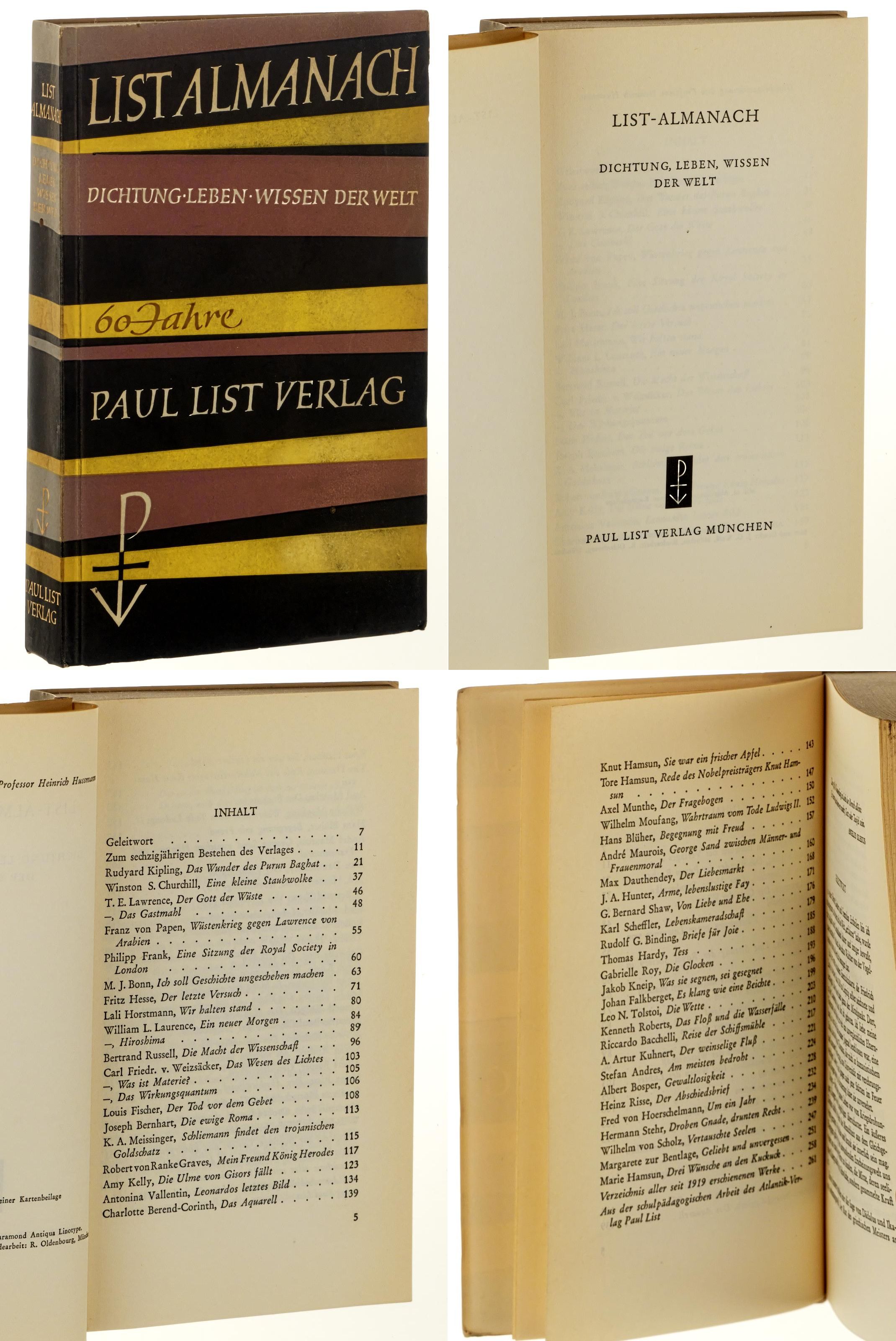   List-Almanach. Dichtung, Leben, Wissen der Welt. [60 Jahre Paul List Verlag]. 