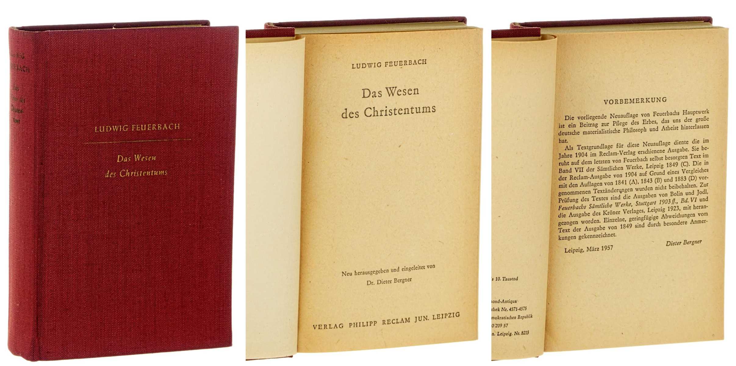 Feuerbach, Ludwig:  Das Wesen des Christentums. 
