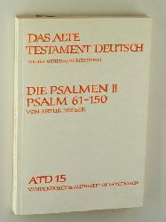 Weiser, Artur:  Die Psalmen. Teil 2: Psalm 61 - 150. 