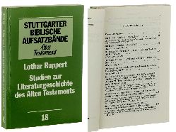 Ruppert, Lothar:  Studien zur Literaturgeschichte des Alten Testaments. 