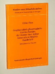 Thies, Ulrike:  Graphematisch-phonematische Untersuchungen der Glossen einer Klner Summarium-Heinrici-Handschrift. Mit Edition der Glossen. 