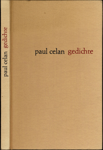 CELAN, Paul  Gedichte. 