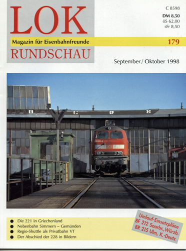   Lok Rundschau. Magazin für Eisenbahnfreunde Heft Nr. 179: September/Oktober 1998. 