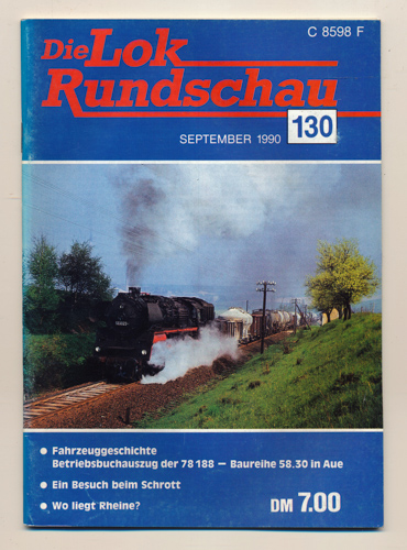   Lok Rundschau. Magazin für Eisenbahnfreunde Heft Nr. 130: September 1990. 