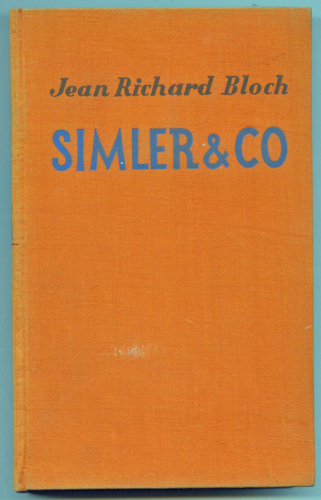 BLOCH, Jean Richard  Simler & Co.. Dt. von Paul Amann.  